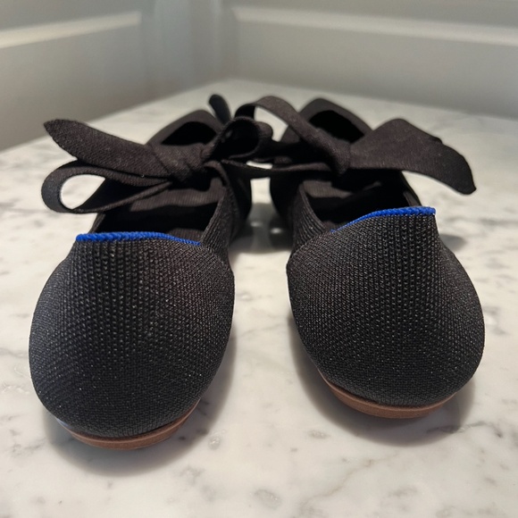 ROTHY'S RETIRED Black Pointed Toe Mary Jane Flats Size 9.5 - Picture 4 of 10